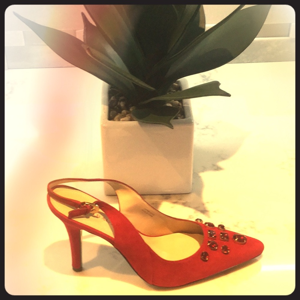 Ellen Tracy Rhinestone Slingbacks